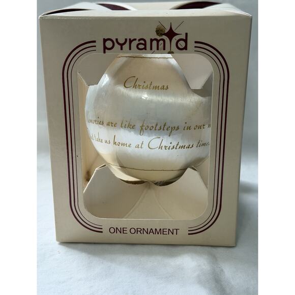 Vintage Pyramid Christmas Ornament Ranch Industries Inc Gastonia, NC With Box - Picture 5 of 5